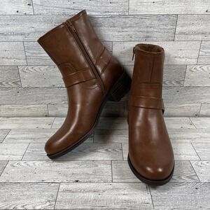 Frye And Co. Brown‎ Stacked Heel Booties Women Size 7M